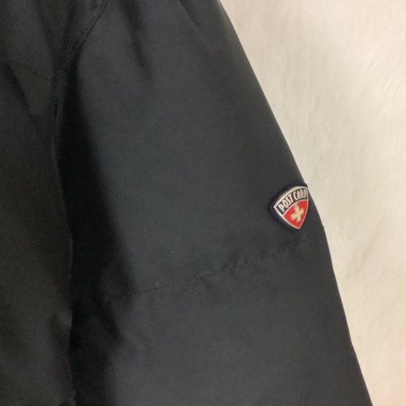 Postcard Black Hooded Goose Down Insulated Puffer Ski Jacket Coat 10 - Picture 2 of 13